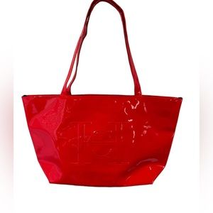 Carolina Herrera Good Girl Limited Edition Red Glossy large patent tote bag